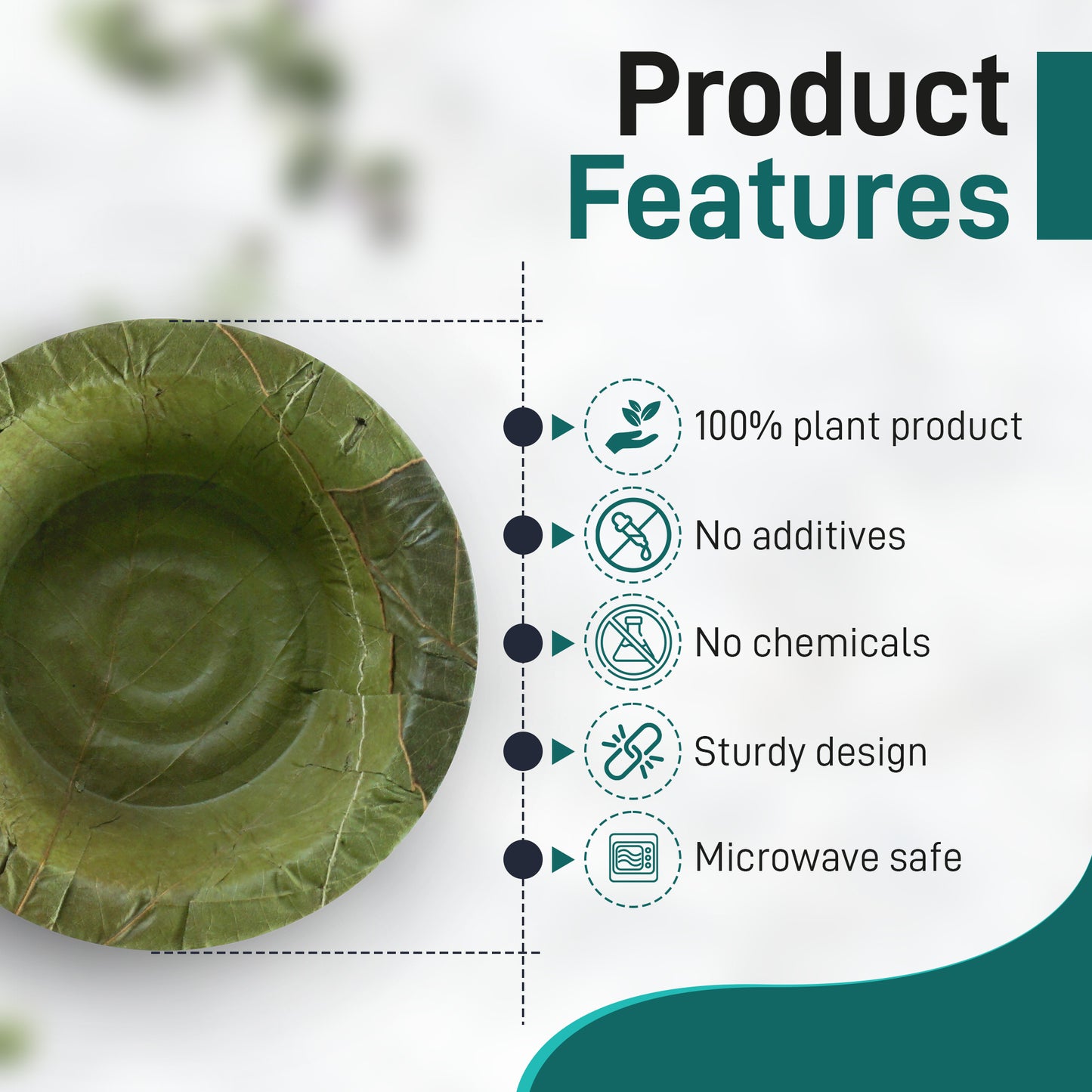 Eco-Friendly Vistaraku Leaf Bowl Set - Siali (Bauhinia vahlii) and Palash Leaves | Biodegradable Disposable Bowls for Parties, Weddings, BBQs & Traditional Events | Zero Waste | 4.5-Inch Size | Pack of 25